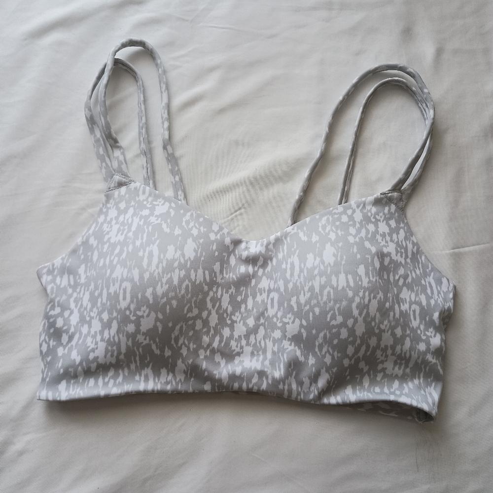 Avia Womens Gray Sports  Bra Adjustable  Size S